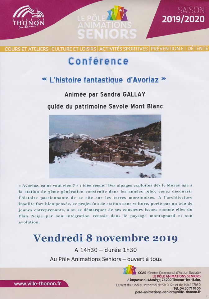 Conference L Histoire Fantastique D Avoriaz Par Sandra Gallay Guides Du Patrimoine Savoie Mont Blanc